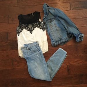 Lace Top Blouse
